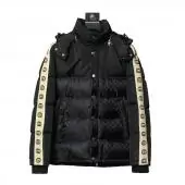 gucci doudoune luxury fashion fille gg jacquard padded coat down hooded stripe sleeves